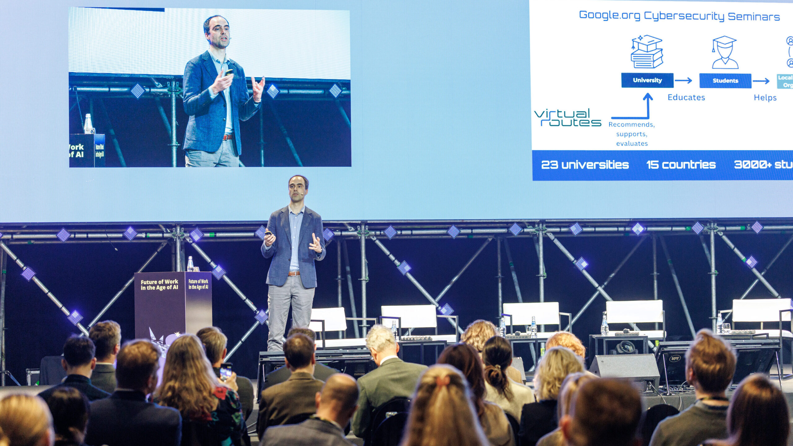 James Shires' keynote on “New Learning Models Made in Europe”, focusing on the case study of the Google.org Cybersecurity Seminars. 